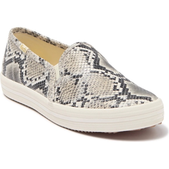 NEW Keds x kate spade new york Double Decker Snake Leather Sneakers Slip On - Picture 3 of 4